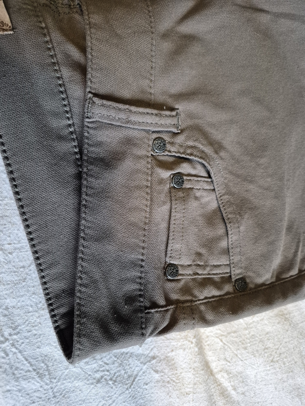 Prana Slim Moto-Style Stretch Pants in Olive - Picture 8 of 8
